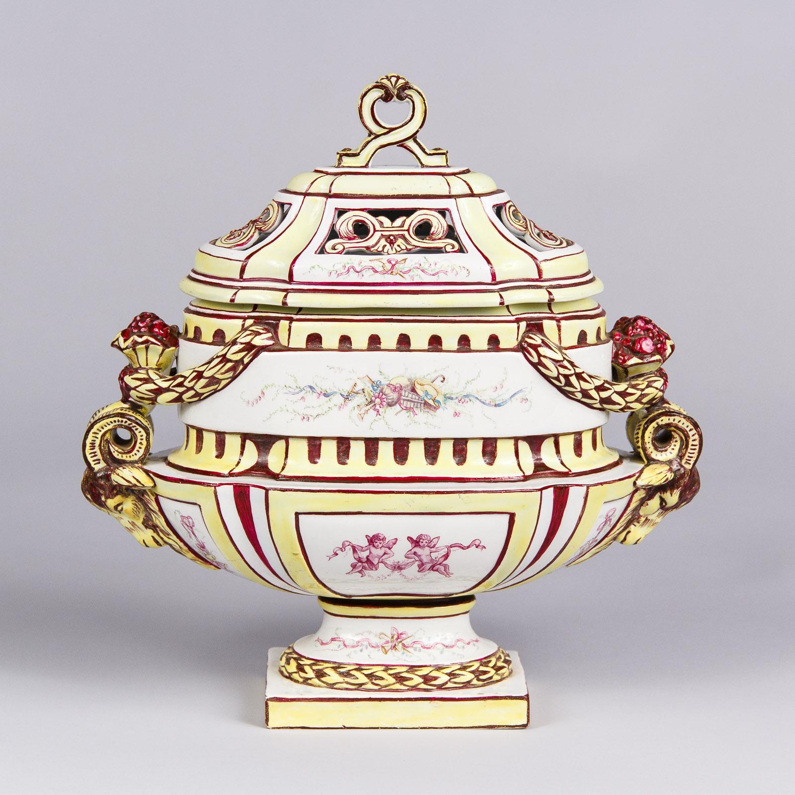 French Vieux Paris Ceramic Urn, Early 1900s 2