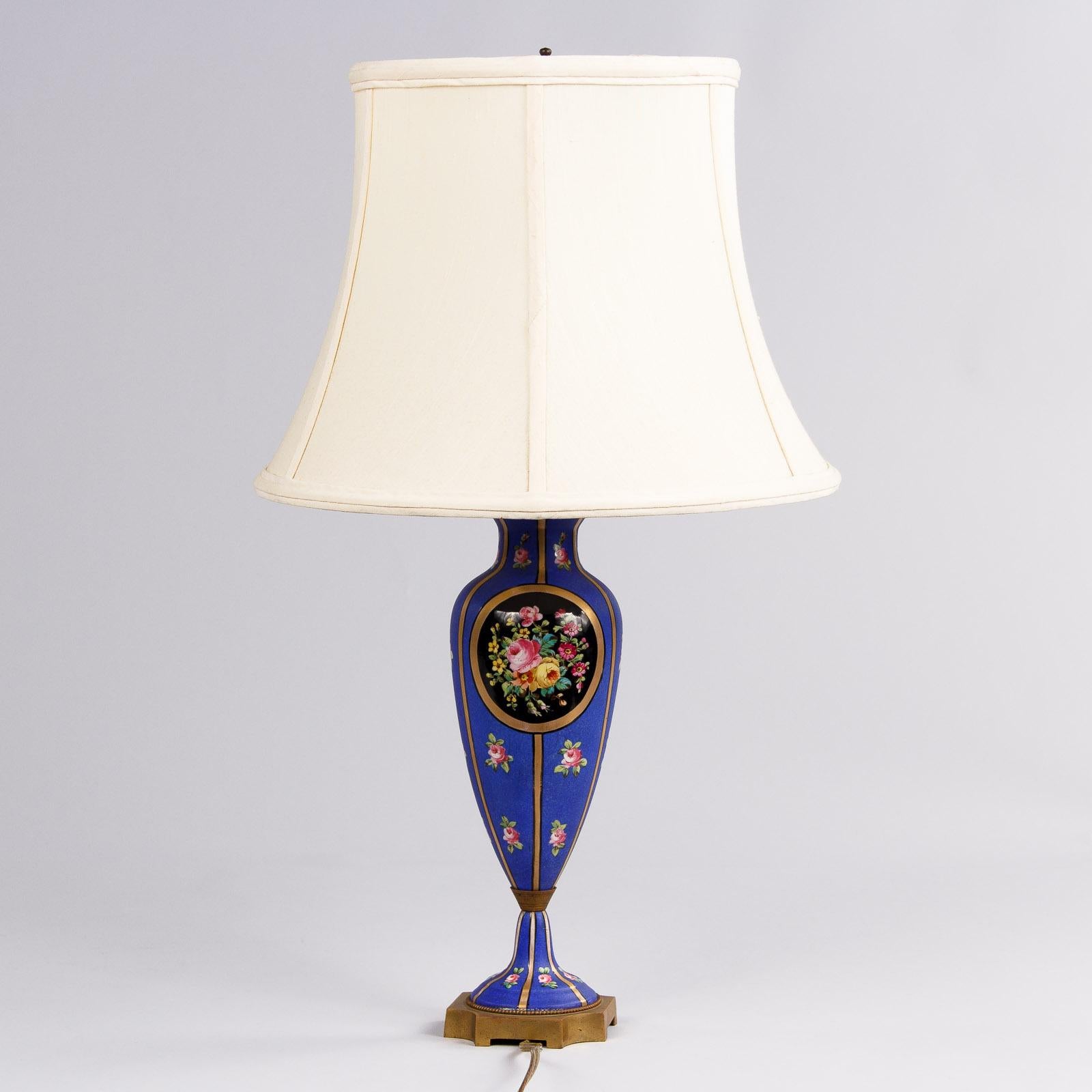 French Vieux Paris Porcelain Table Lamp, Early 1900s 6