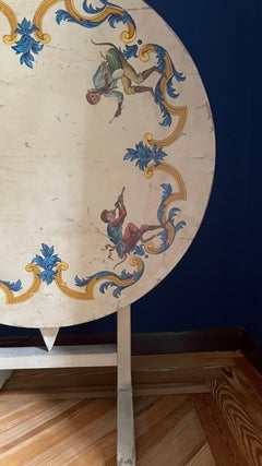 French Vigneron Folding Table with Original Polychromy