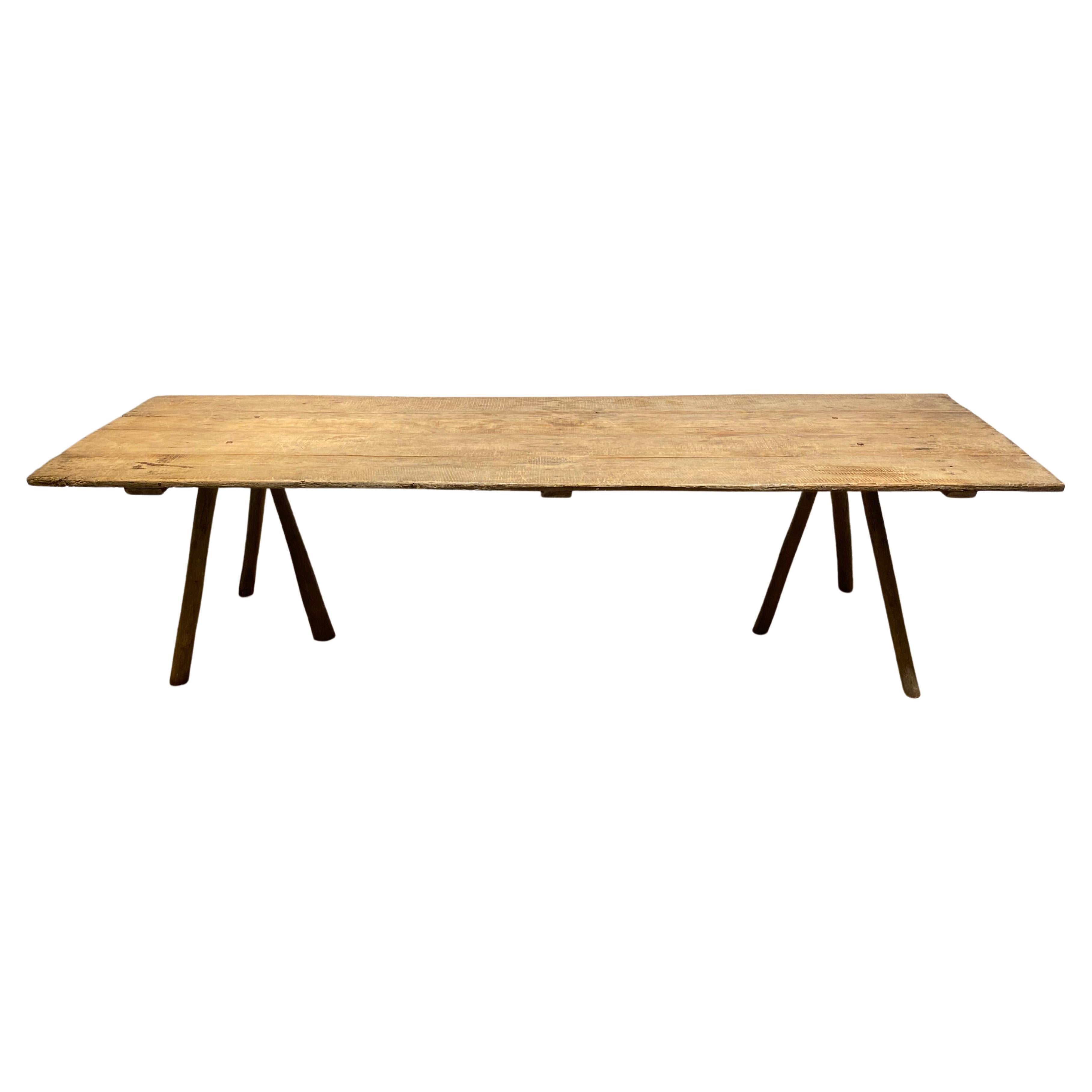 French Vigneron Table in a Bleached Wood For Sale