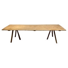 Retro French Vigneron Table in a Bleached Wood