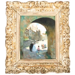 French Village Archway by French Post-Impressionist Jules-René Hervé