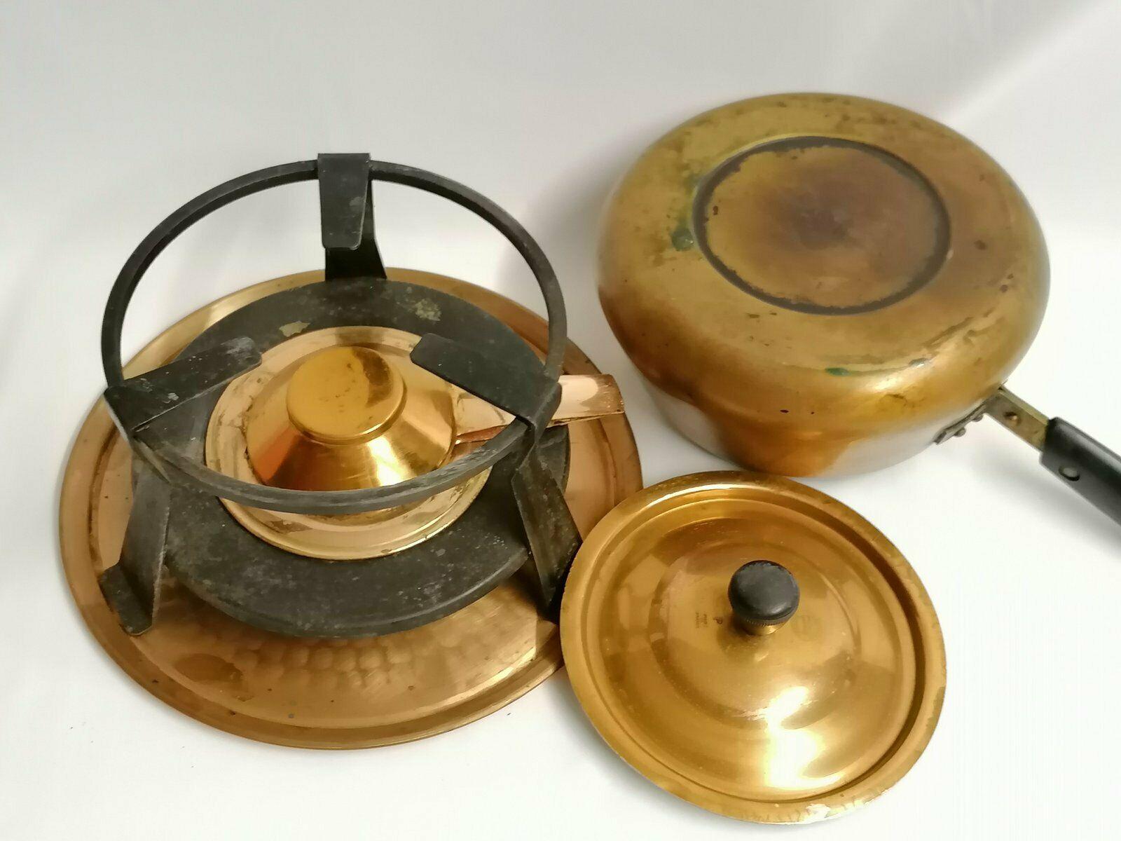 copper fondue pot vintage
