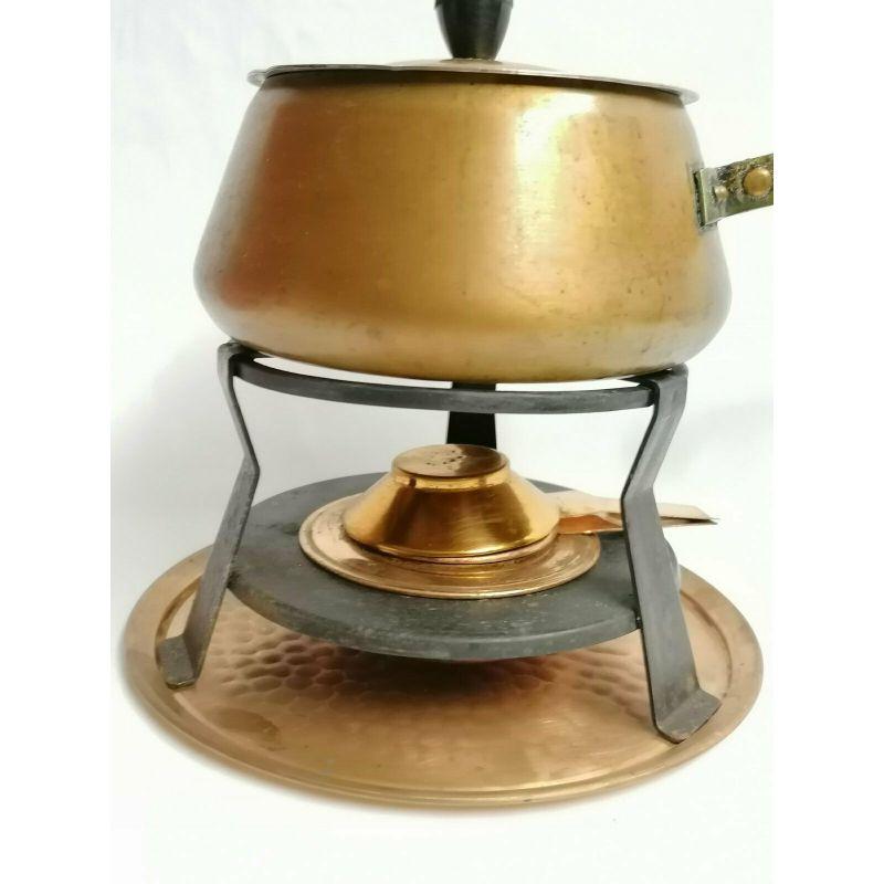 vintage copper fondue set