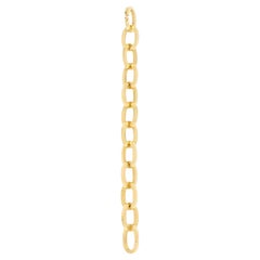 French Vintage 18ct Yellow Gold Oval Link Bracelet Circa 1960