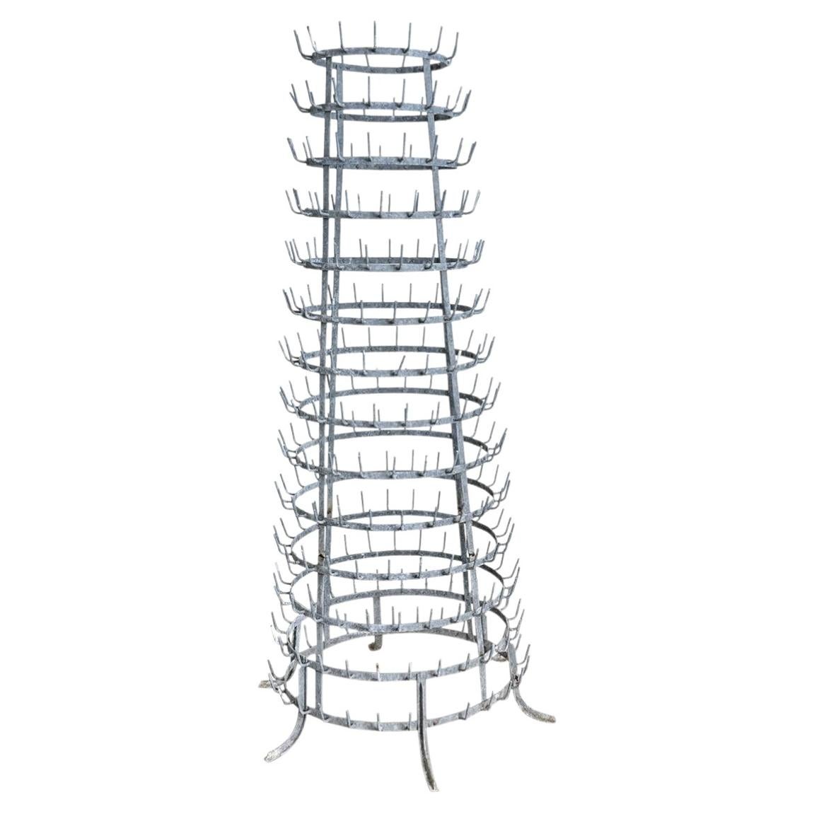 1940's Original Large French Bottle Drying Rack 'Model 1400.20777