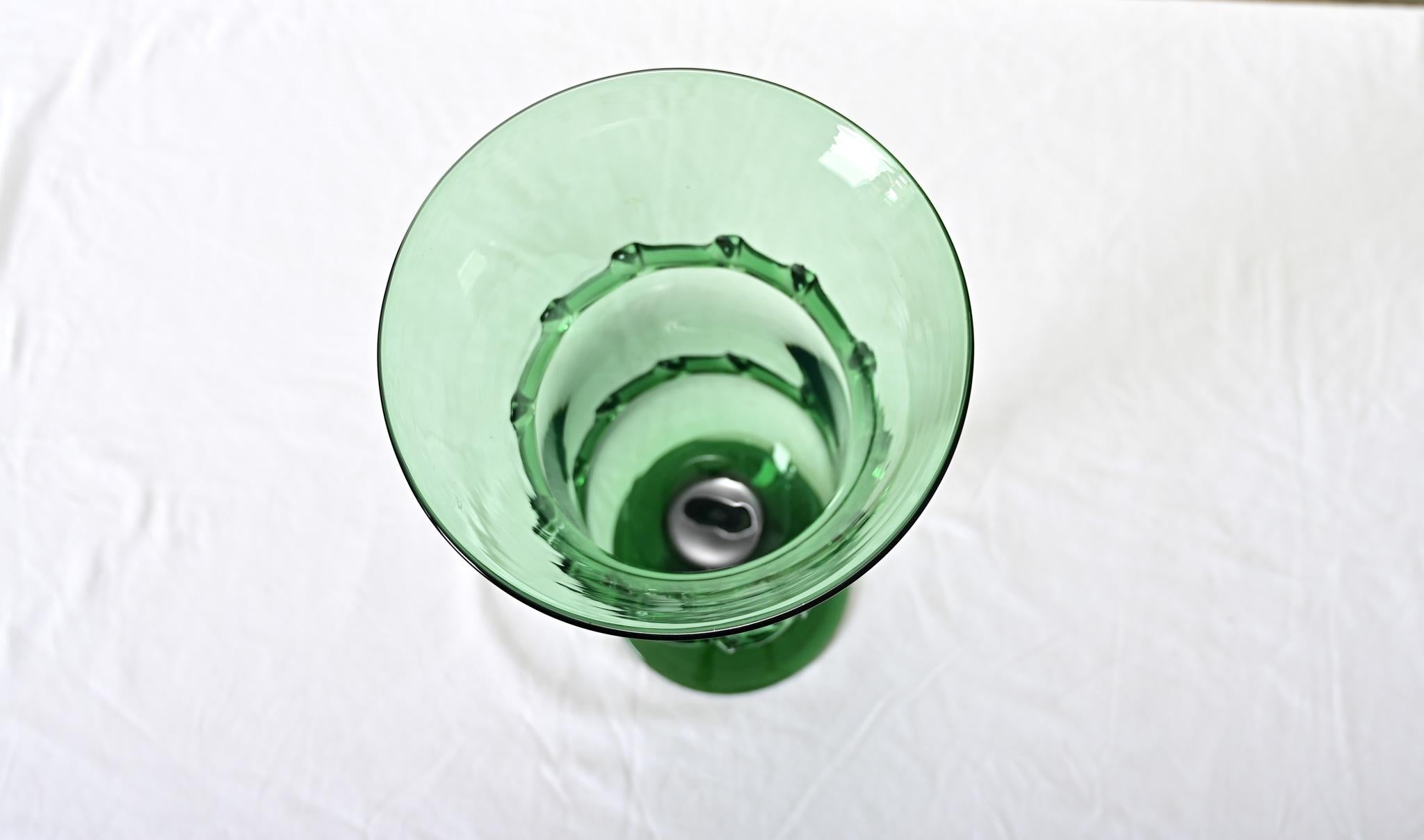 French Vintage 20th Century Large Glass Vase For Sale 4