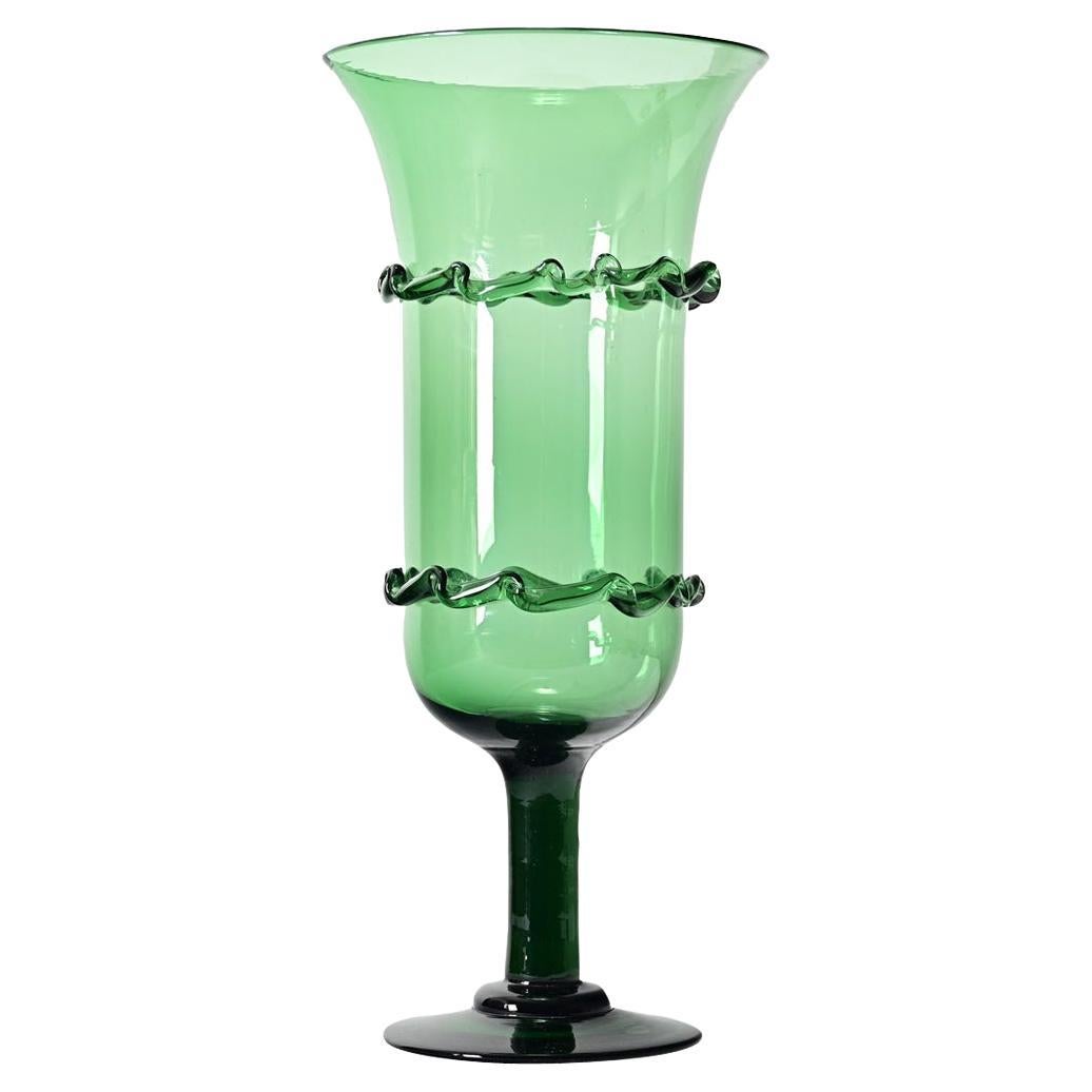 French Vintage 20th Century Large Glass Vase For Sale