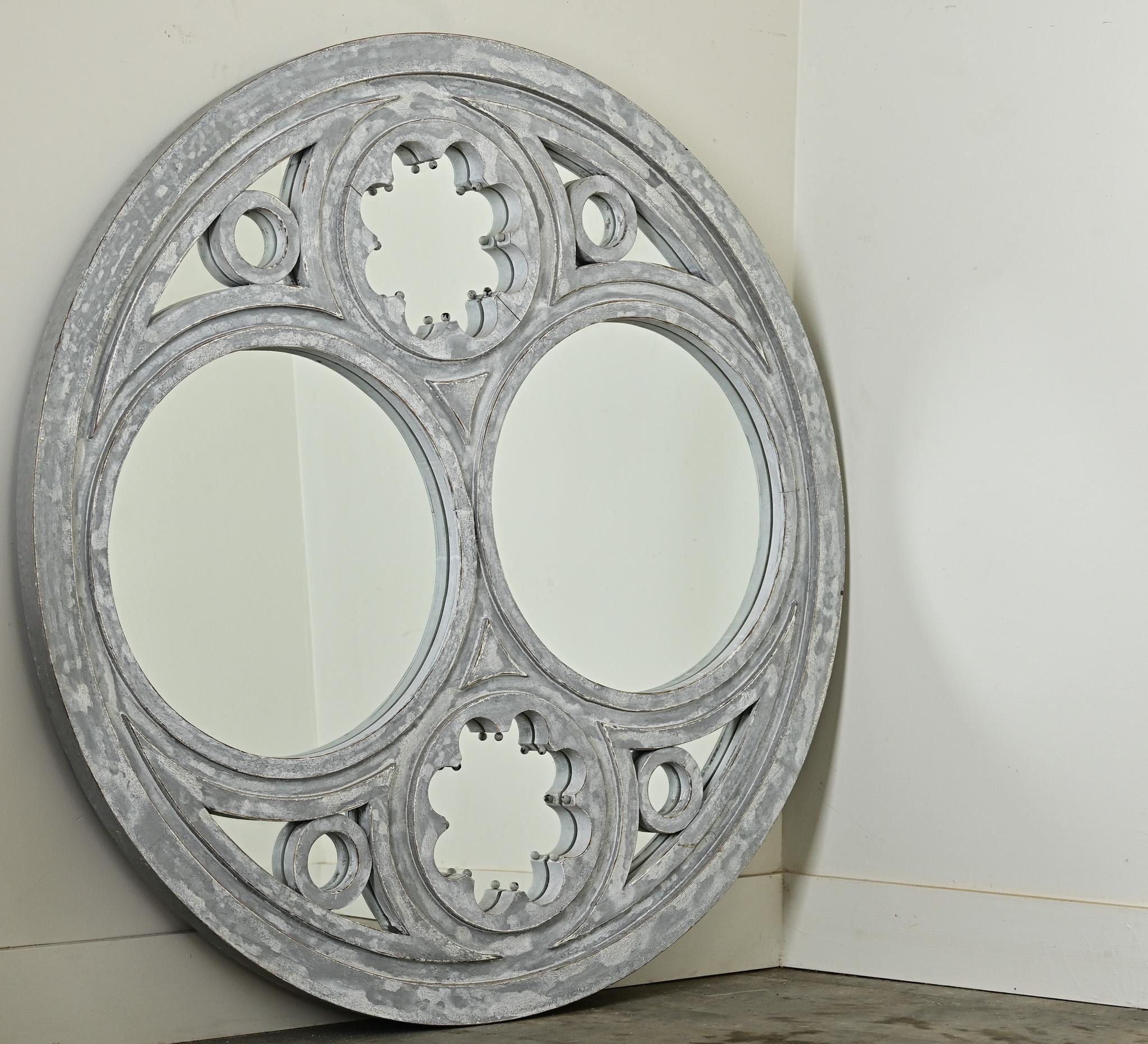Autre Miroir rond architectural français vintage en vente