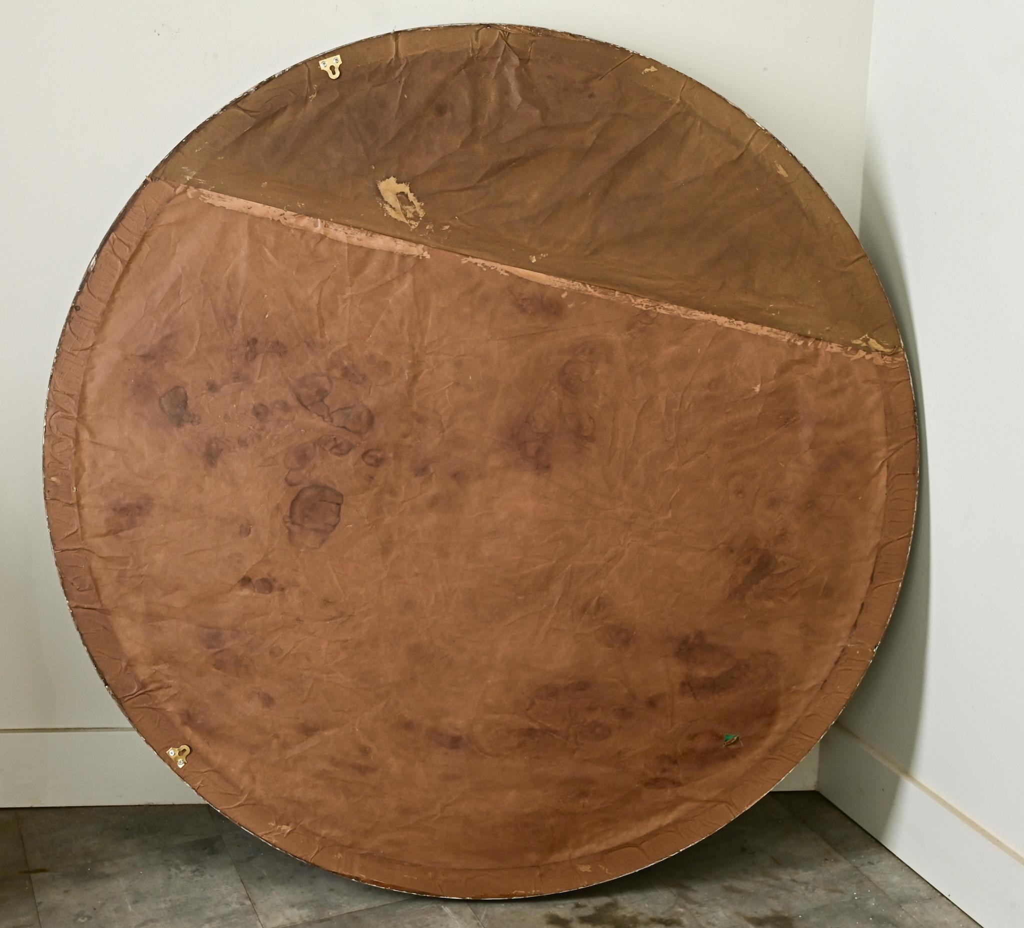 Miroir rond architectural français vintage en vente 1