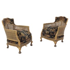 French Vintage Armchairs in Chinese Style
