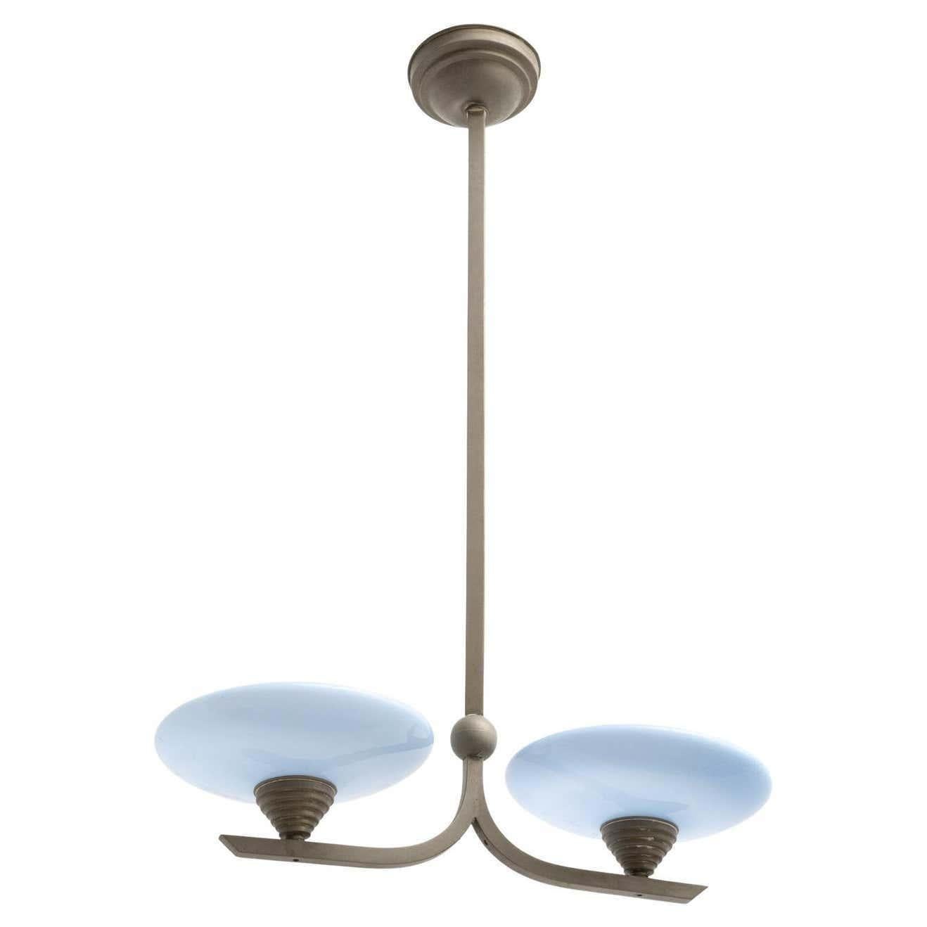 Lampada da soffitto Art Deco francese d'epoca, 1940 circa in vendita 10