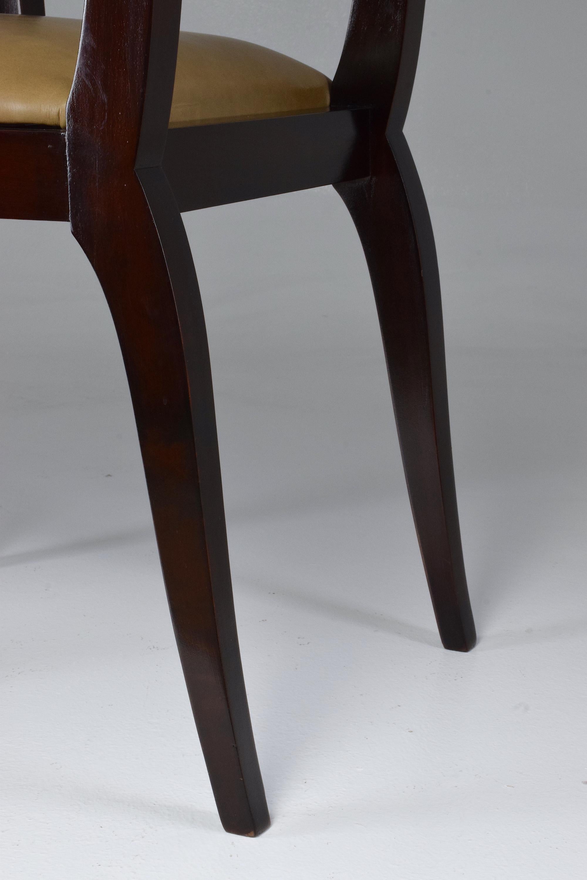 French Vintage Art Deco Mahogany Chair, 1940s 7