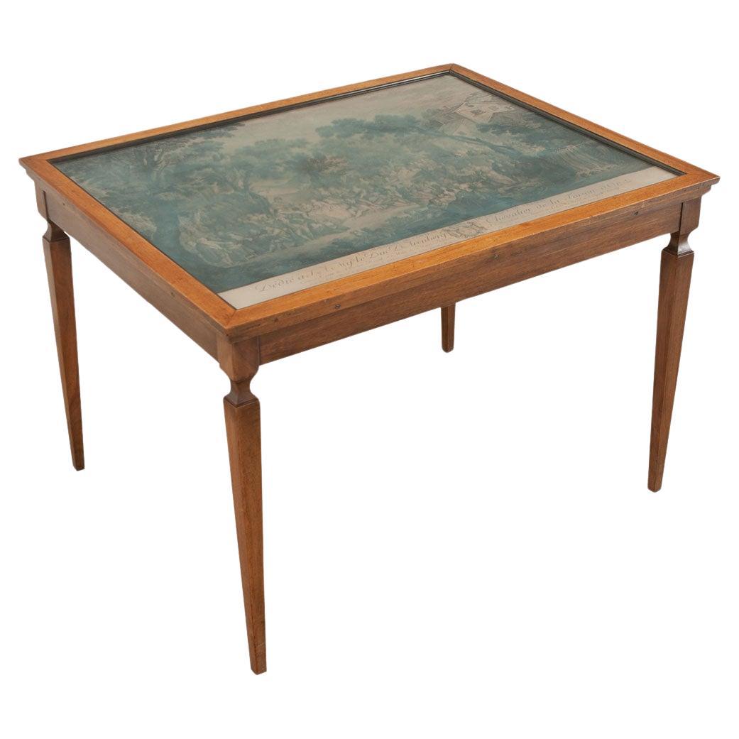 French Vintage Art Display Coffee Table For Sale