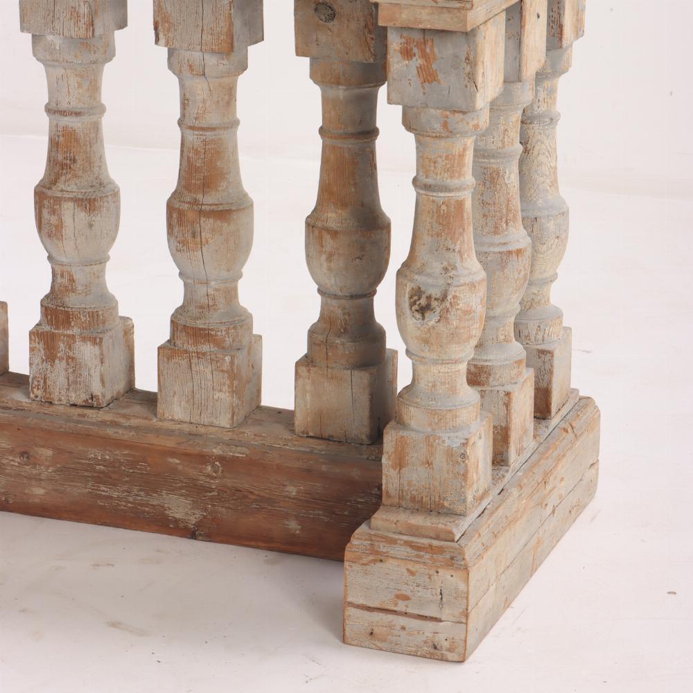 Français Console ou table centrale vintage française à balustre en marbre, 20e siècle en vente