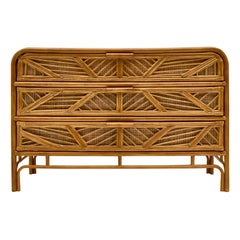 French Vintage Bamboo Chest