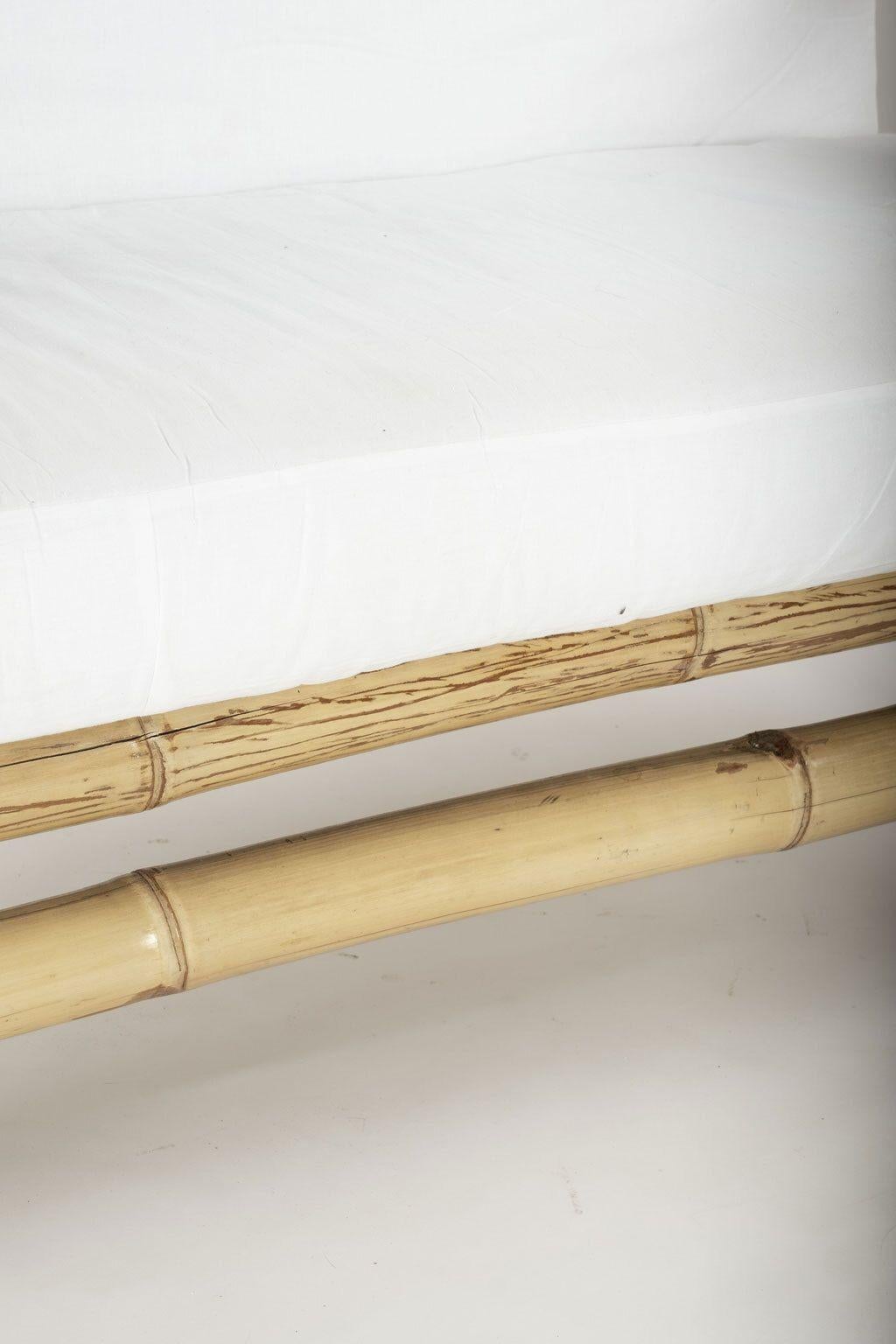 Bambus-Sofa im Vintage-Stil (Moderne) im Angebot
