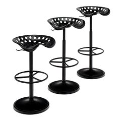French Vintage Bar Stools Trio