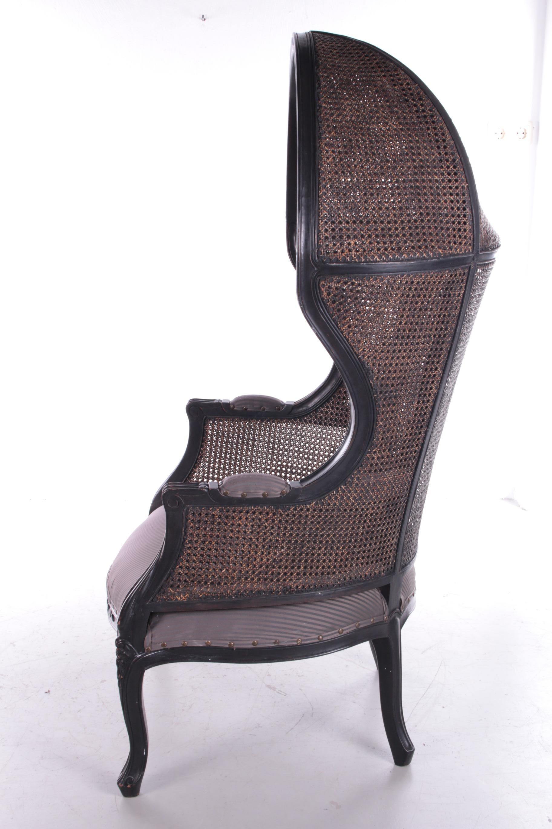 Mid-Century Modern French Vintage Birdcage Chair Made of Rattan, 1960