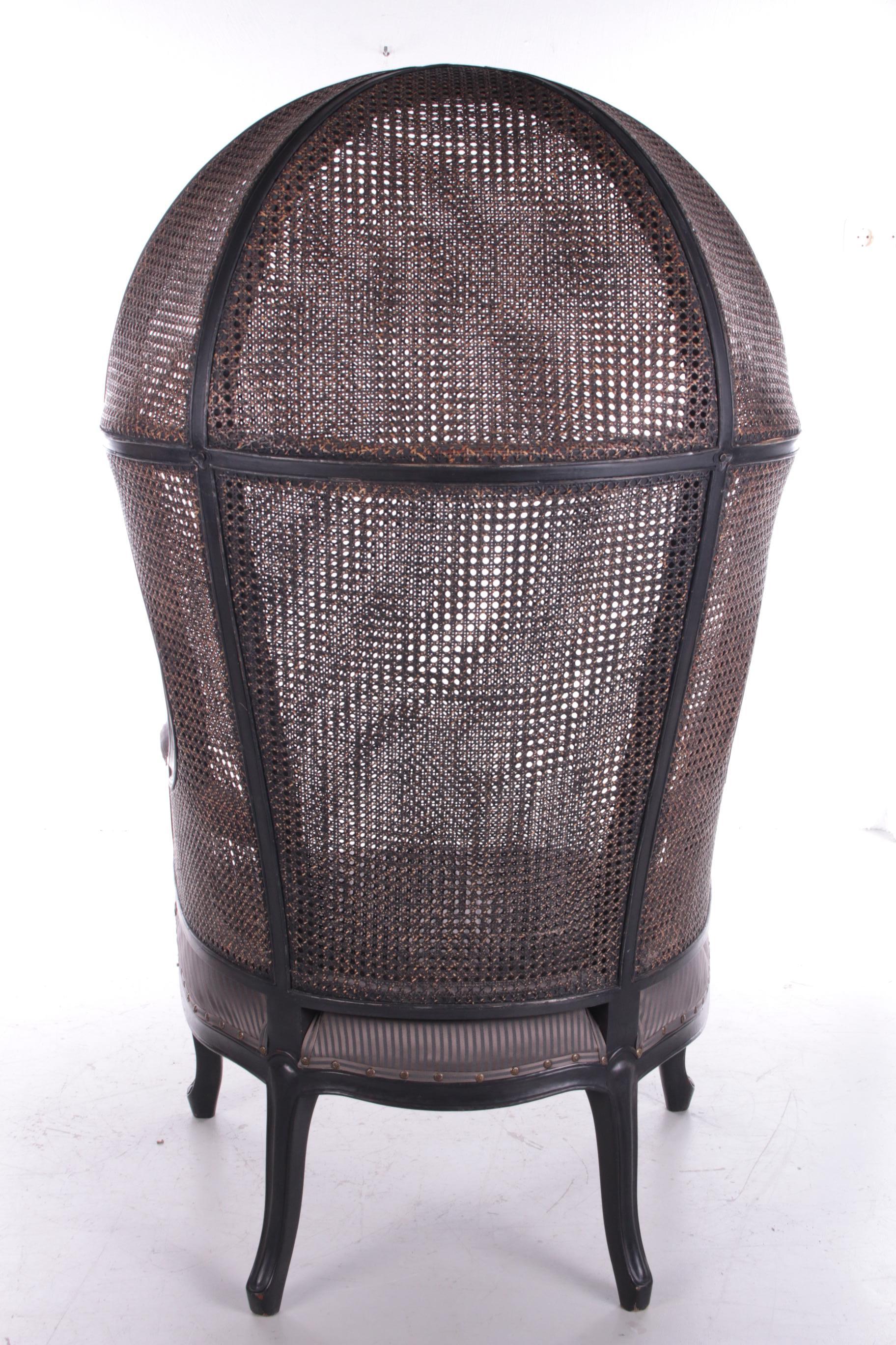 French Vintage Birdcage Chair Made of Rattan, 1960 In Fair Condition In Oostrum-Venray, NL
