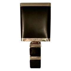 Lampada da tavolo vintage francese nera/argento