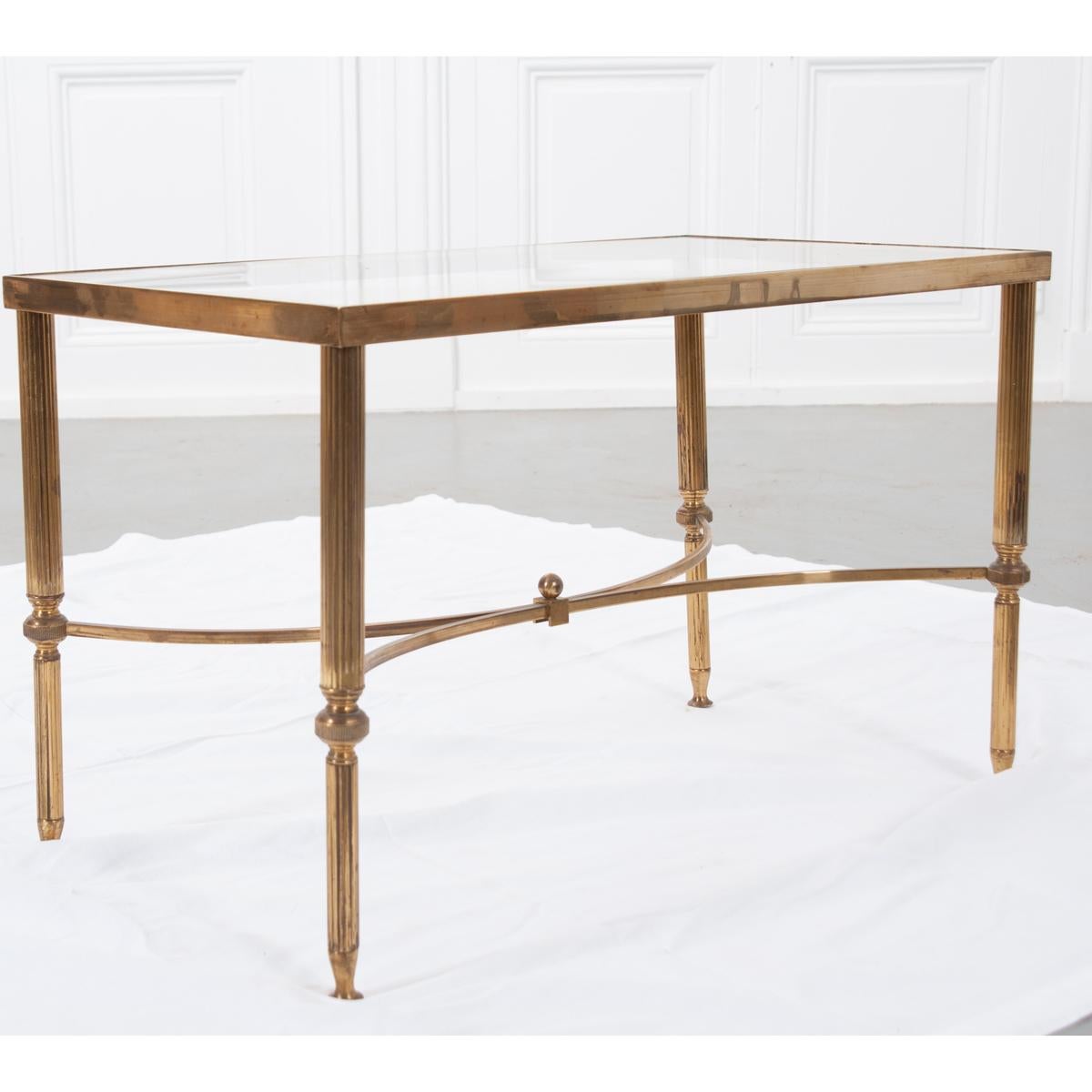 20th Century French Vintage Brass Cocktail Table