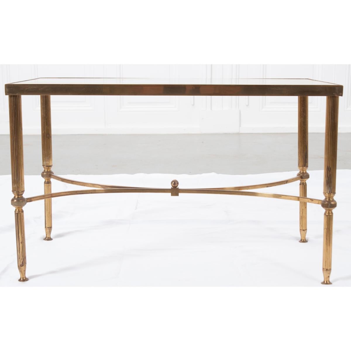 French Vintage Brass Cocktail Table 1