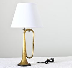 French Vintage Brass Couesnon Trumpet Lamp