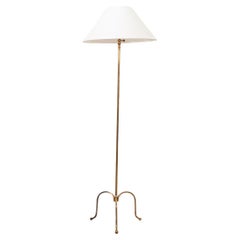 French Vintage Brass Floor Lamp