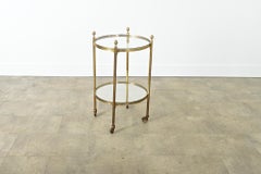 Französischer Vintage-Tisch aus Messing und Glas