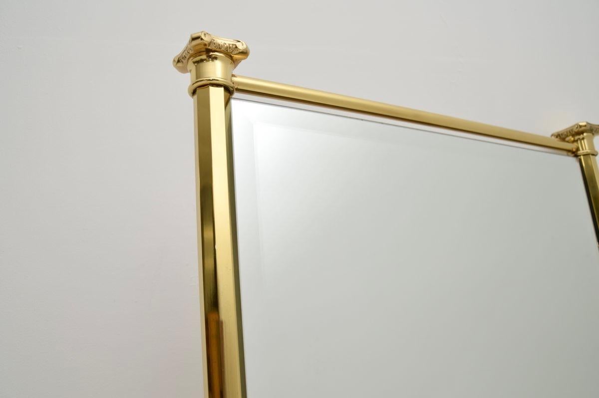 Francese Specchio francese in ottone vintage in vendita
