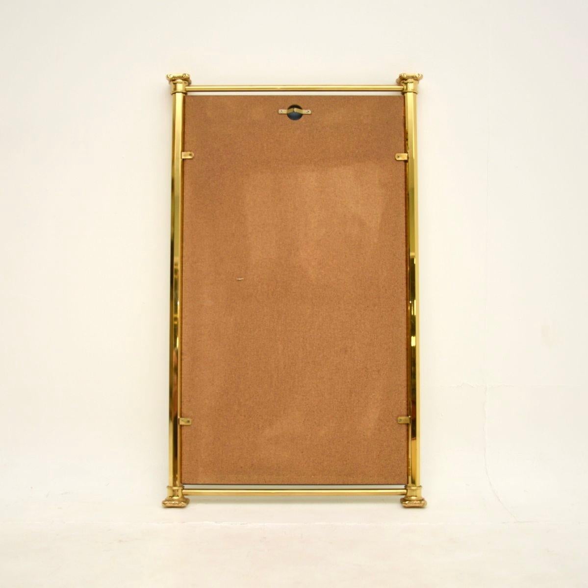 Fine XX secolo Specchio francese in ottone vintage in vendita