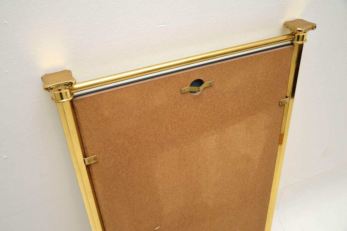 Ottone Specchio francese in ottone vintage in vendita