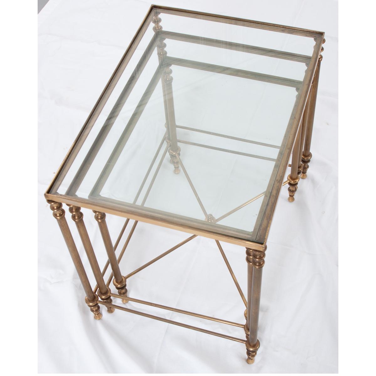 Other French Vintage Brass Nesting Tables