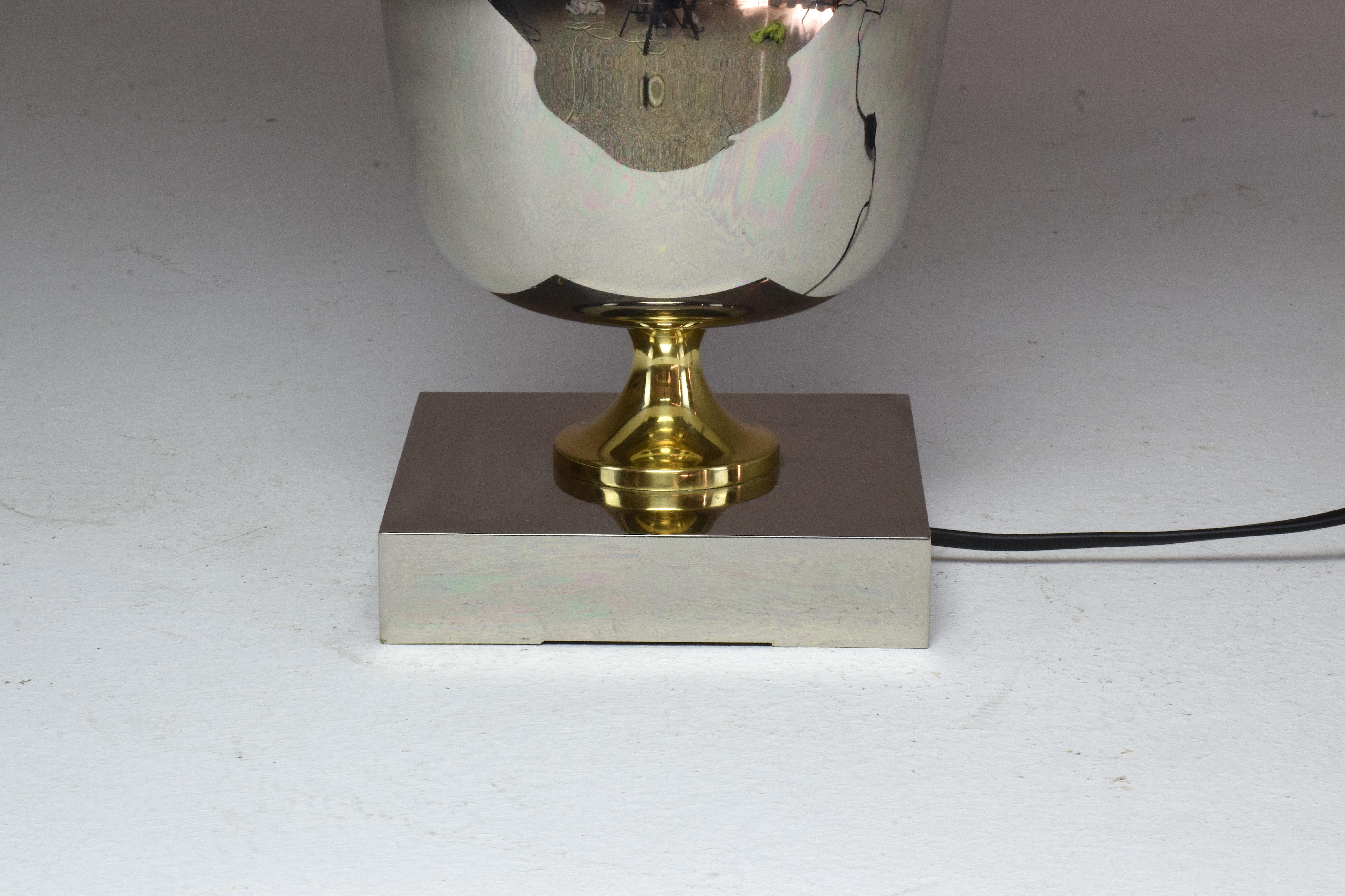 French Vintage Brass Table Lamp, 1970s  7