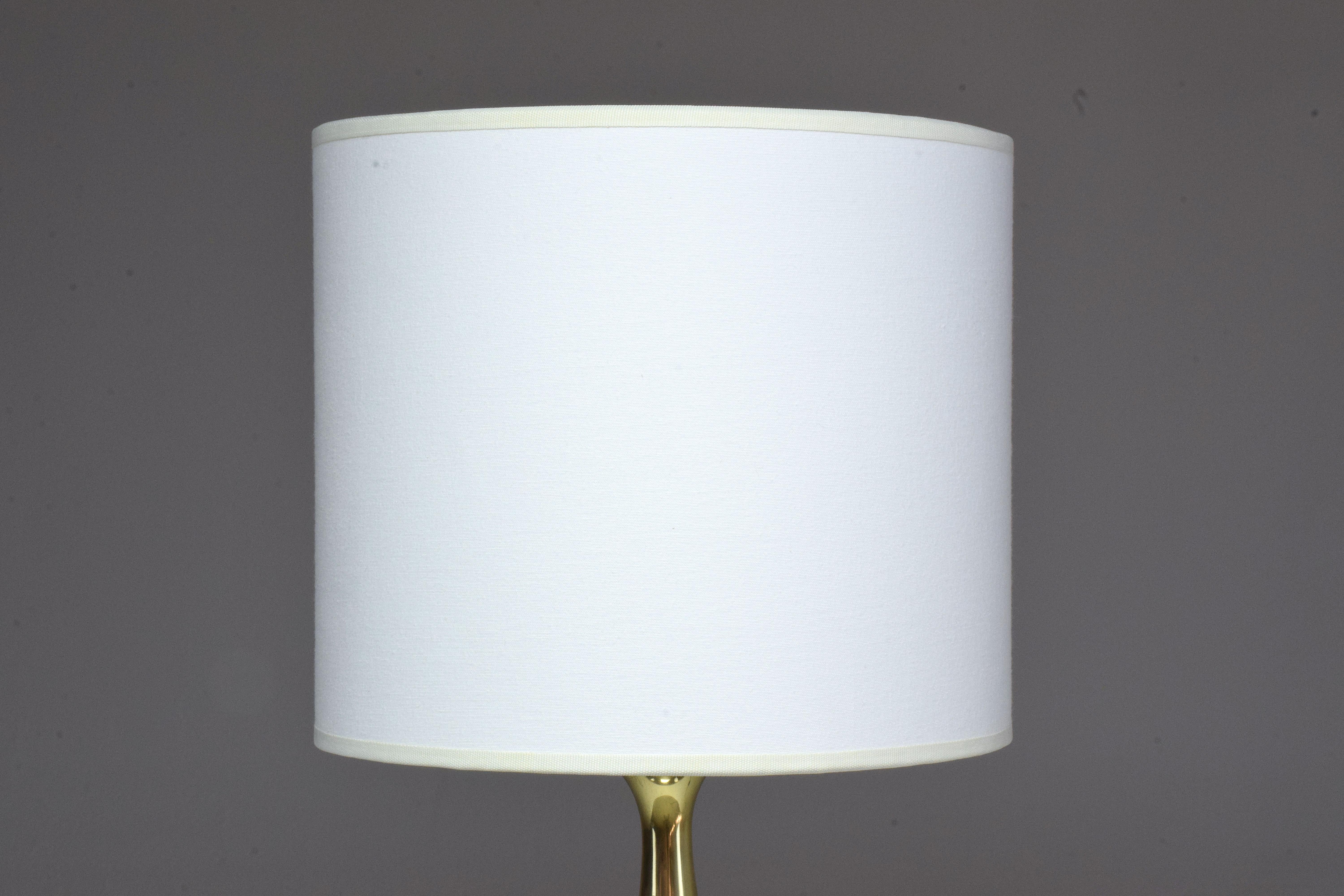 French Vintage Brass Table Lamp, 1970s  11