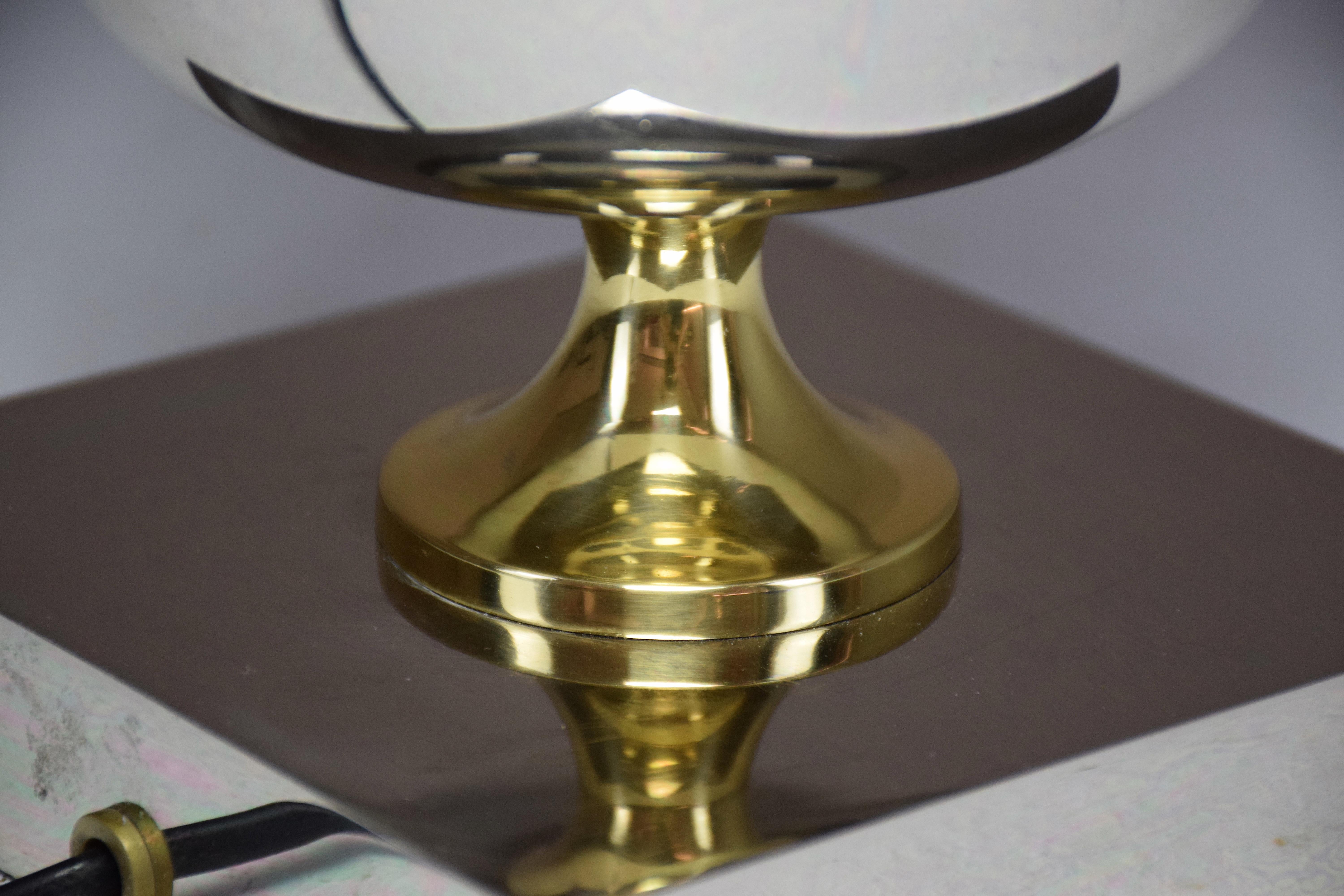 French Vintage Brass Table Lamp, 1970s  16