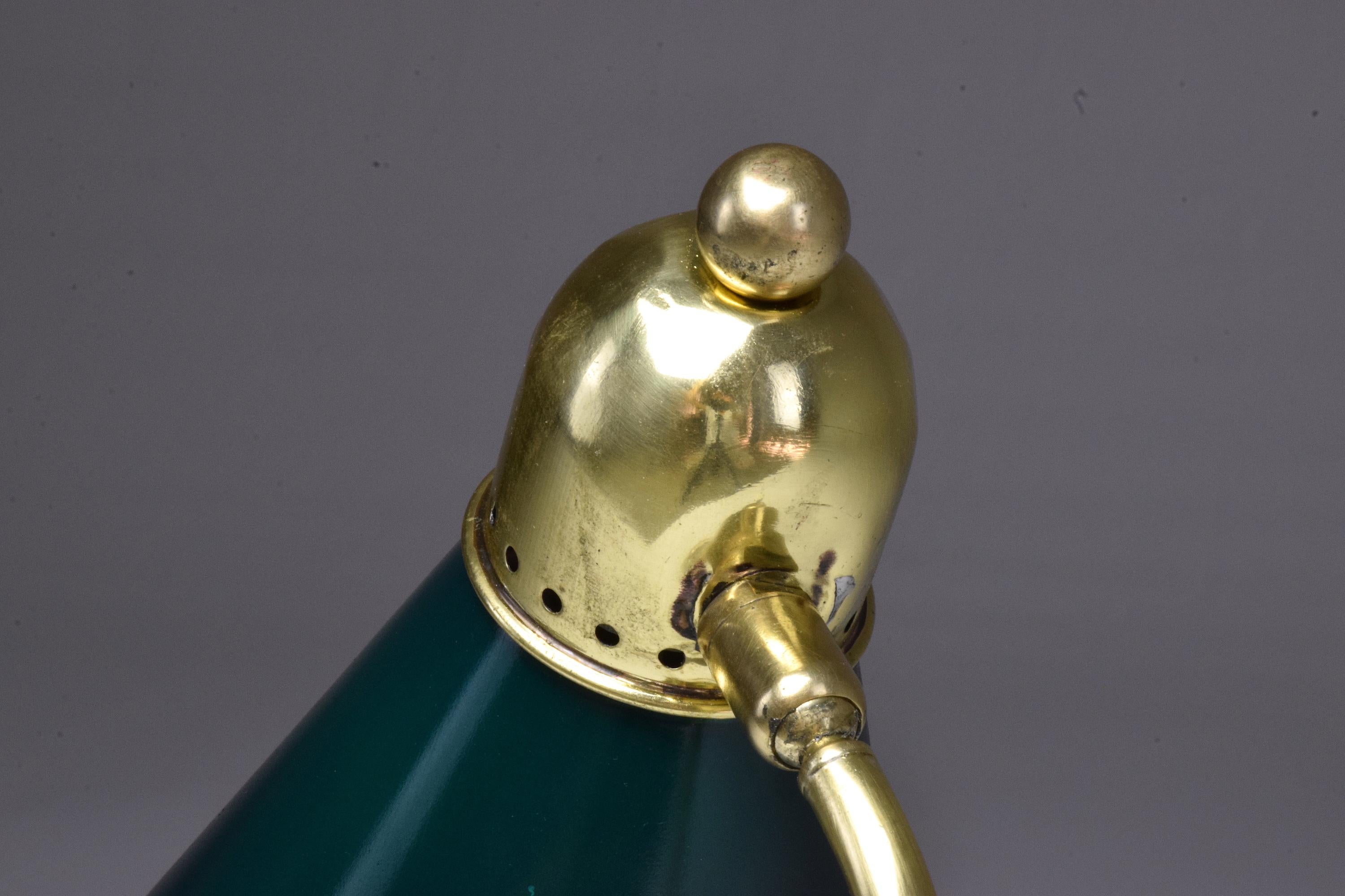 French Mid-Century Brass Table Lamp by Robert Mathieu, 1950s 5