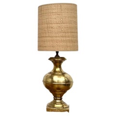 French vintage brass table lamp