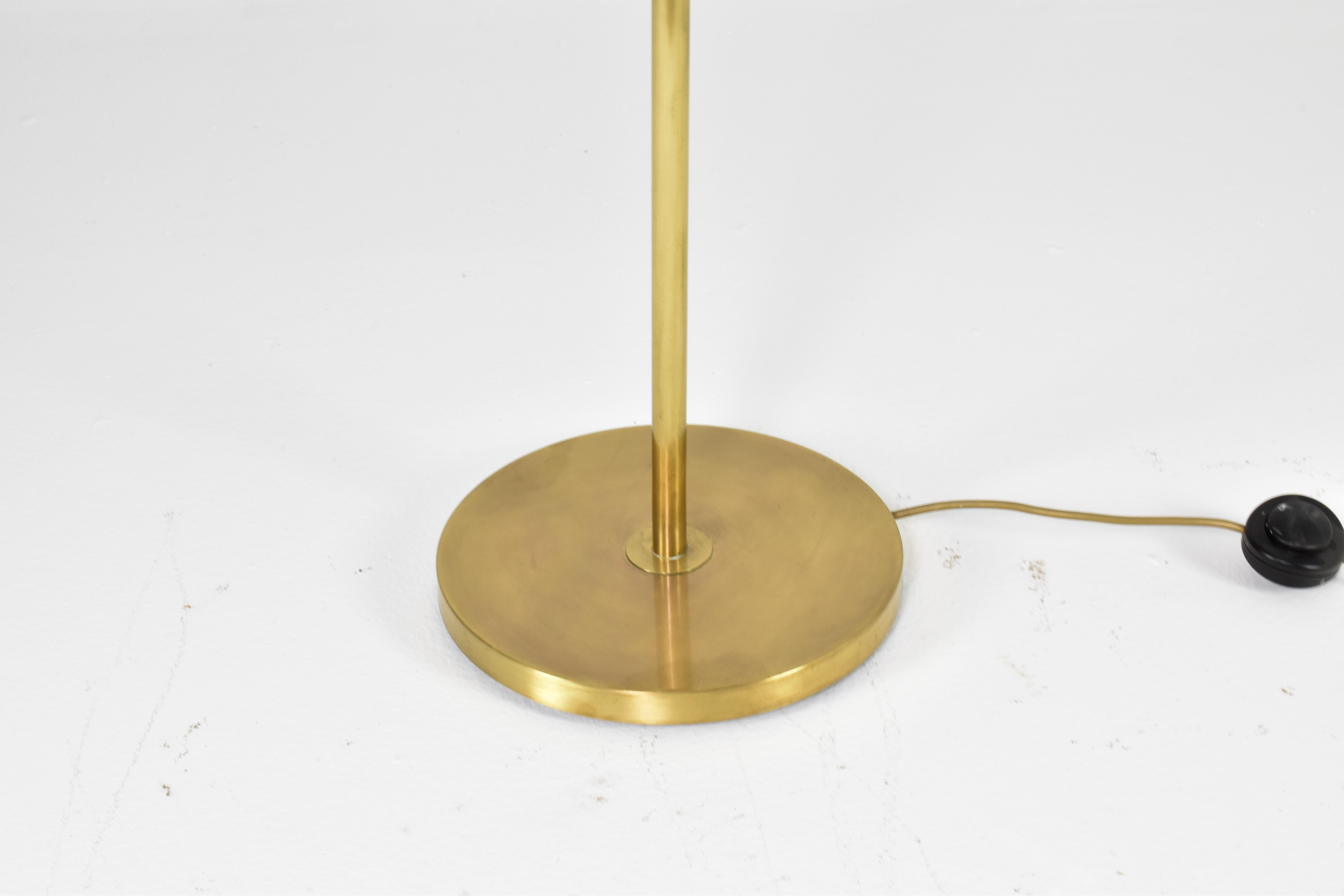 Late 20th Century French Vintage Brass Uplight Floor Lamp — 1970s For Sale