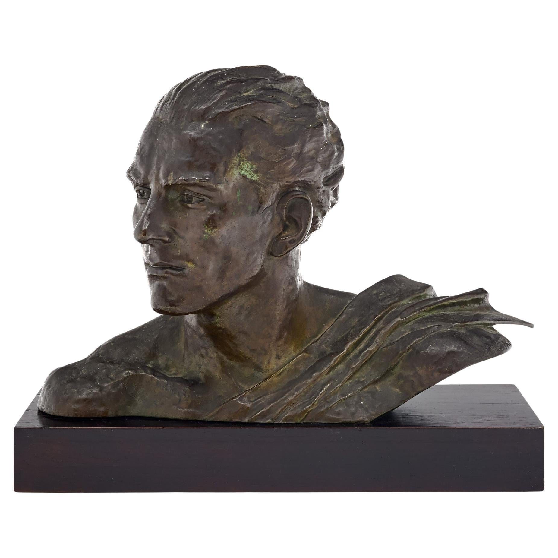 Busto di Hermes in bronzo francese d
epoca di Charles Ruchot