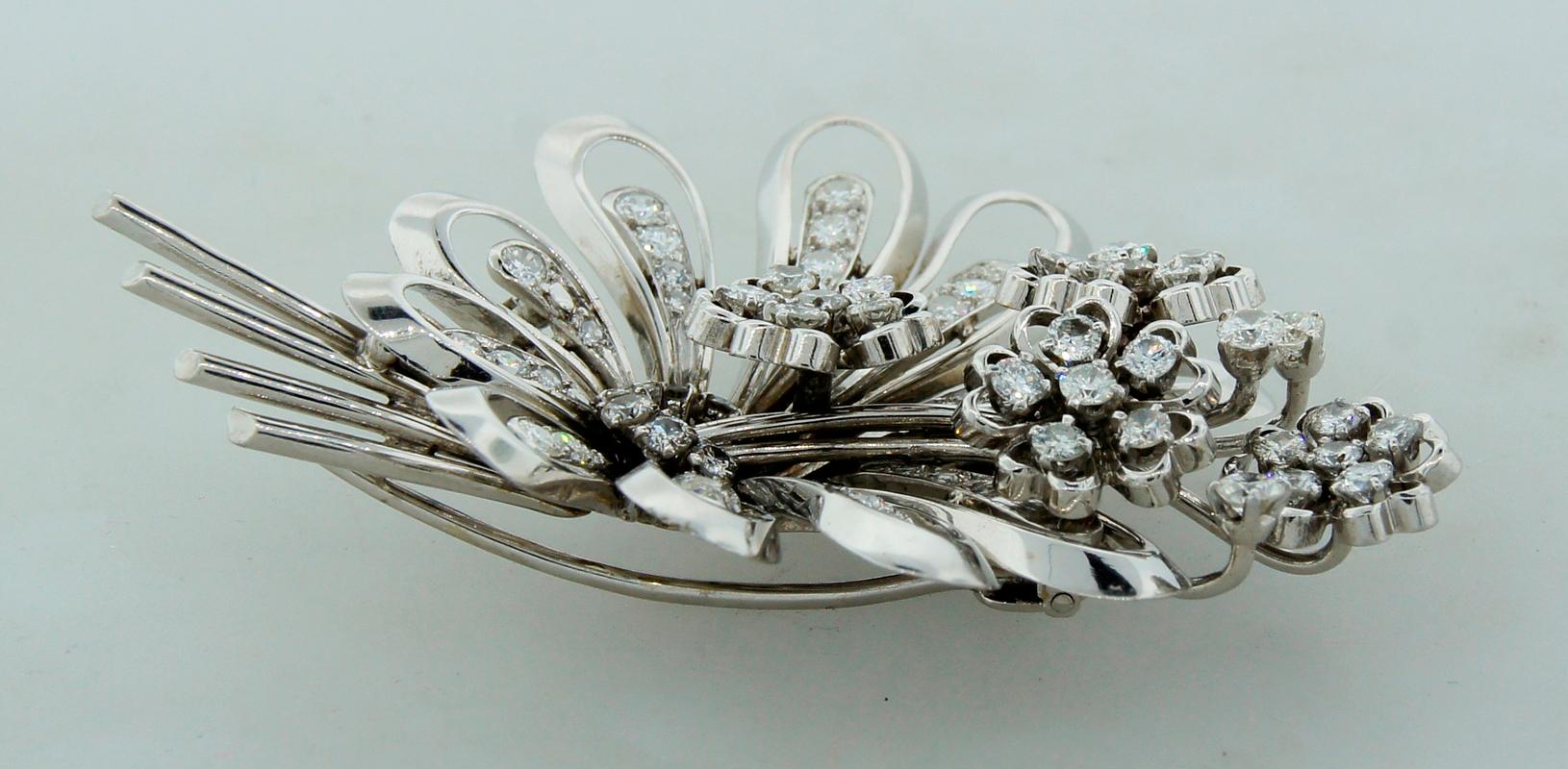 vintage diamond brooches pins