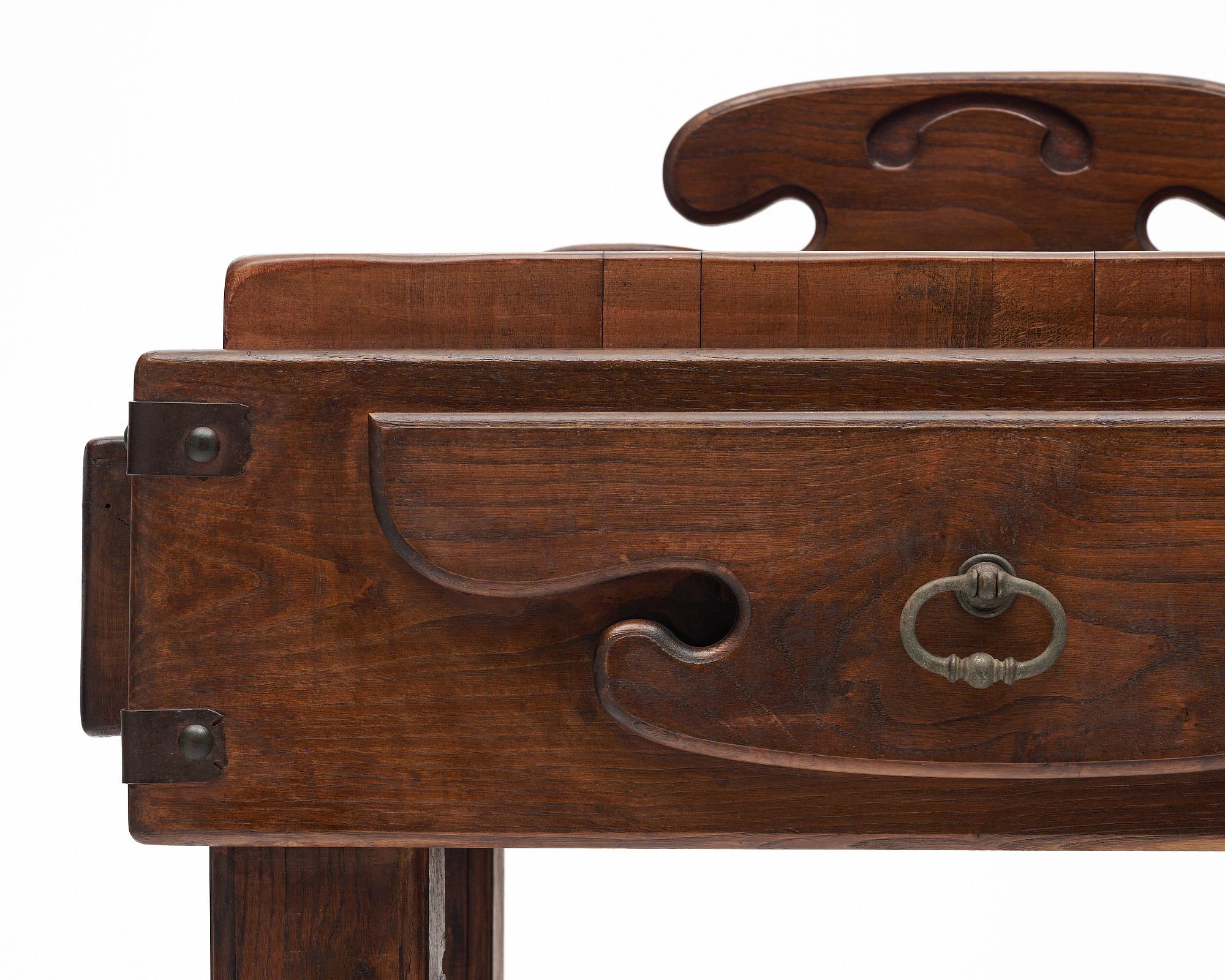 Bloque de Carnicero Vintage Francés Madera en venta