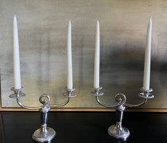 French Vintage Candelabras by Christofle- Set of 2, C. 1959