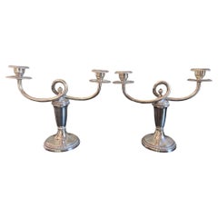 French Vintage Candelabras by Christofle- Set of 2, C. 1959