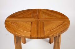 Maison Regain Dining Table in Elm Wood, France, circa 1970