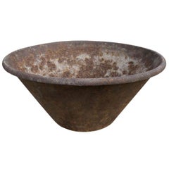 French Vintage Cast Iron Planters, circa 1960