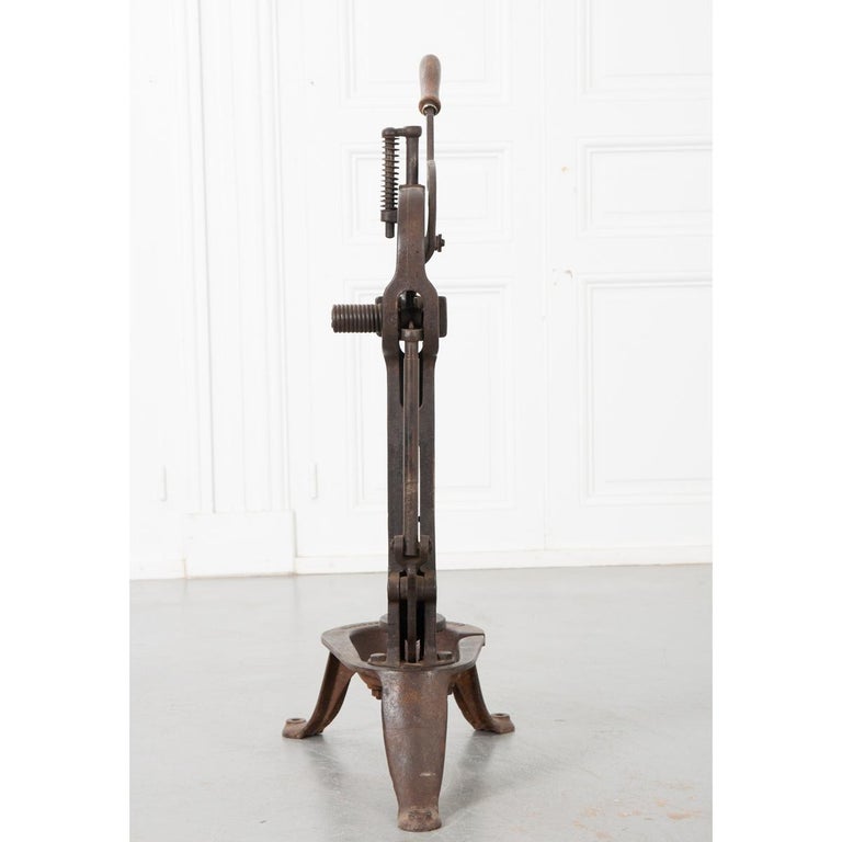 French Vintage Cast Iron Wine Bottle Corker For Sale at 1stDibs
