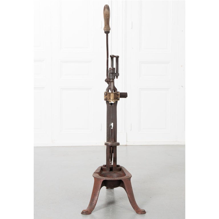 French Vintage Cast Iron Wine Bottle Corker For Sale at 1stDibs