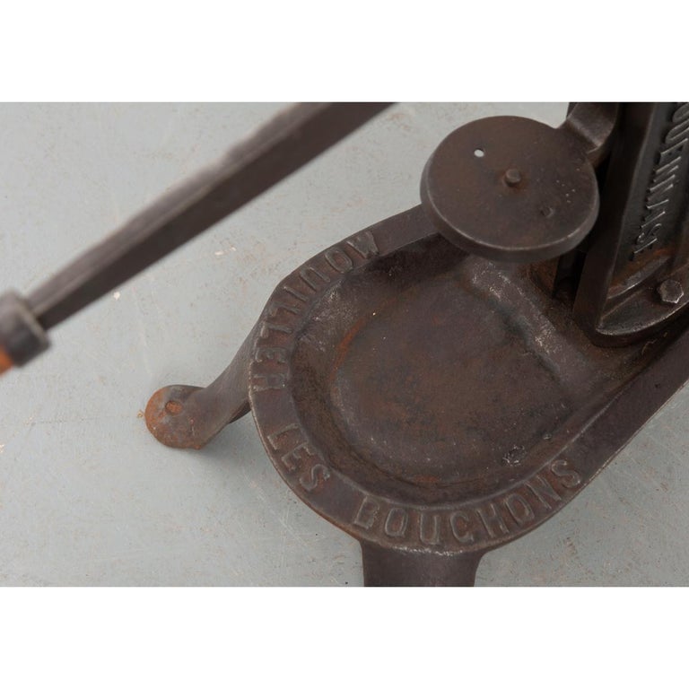 French Vintage Cast Iron Wine Bottle Corker For Sale at 1stDibs